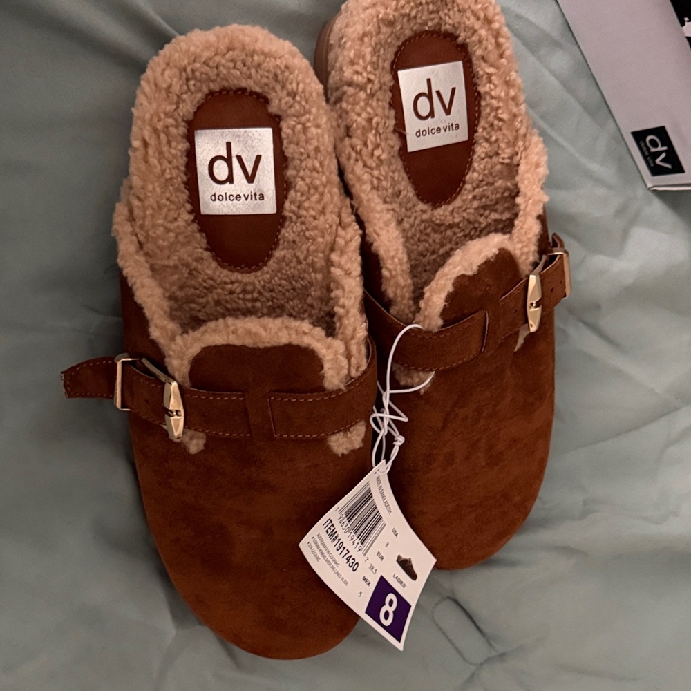 DV by Dolce Vita Tan Kids Slippers with Buckle